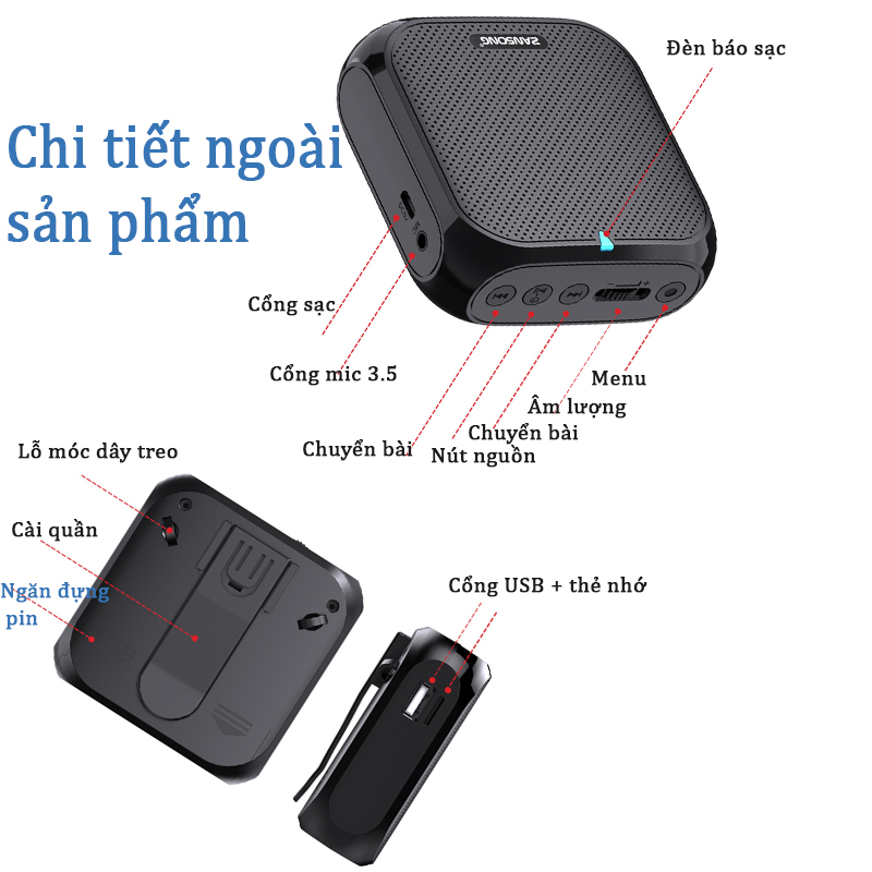 Mic trợ giảng ZANSONG M60