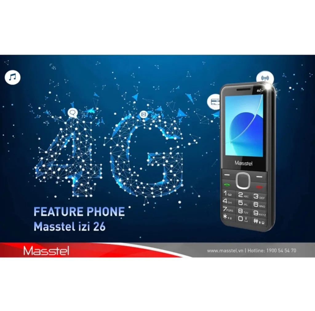 Điện thoại bàn phím Masstel IZI 26 4G | Chính hãng - Giá rẻ - Chất lượng - Ship toàn quốc