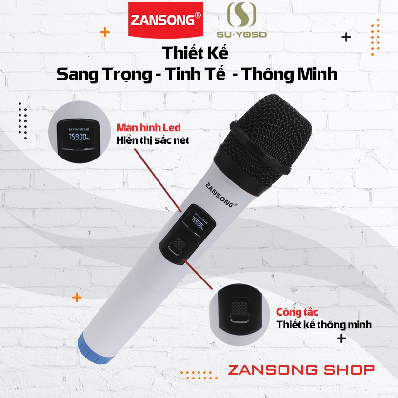 Mic karaoke không dây đa năng ZANSONG V21