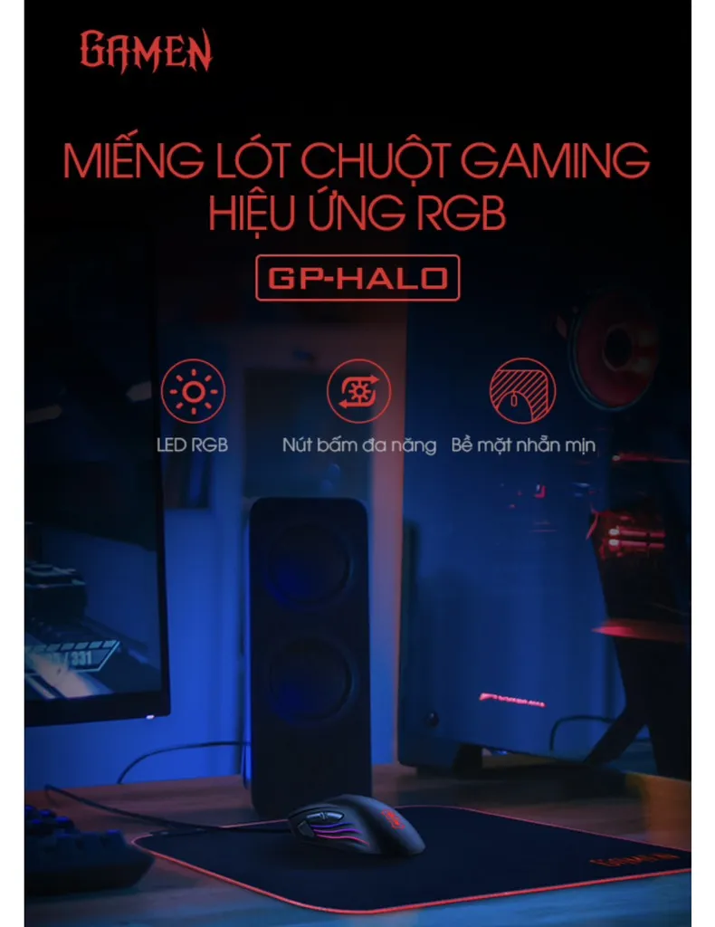 Miếng lót chuột Gaming hiệu ứng RGB