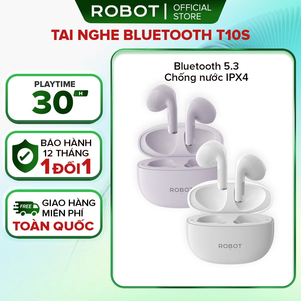 Tai nghe Bluetooth Semi-in-ear Robot Flybuds - T10S