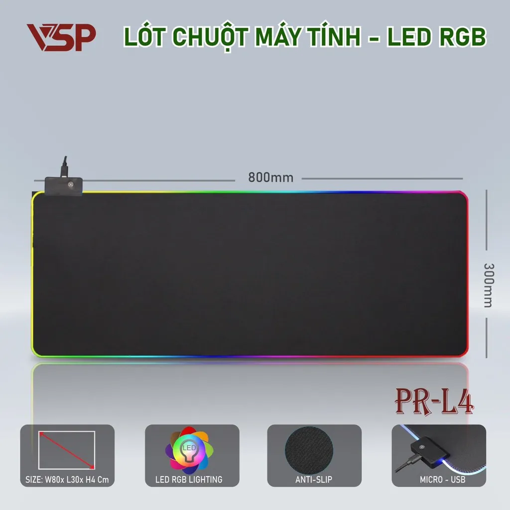 Miếng lót chuột VPS Led PR-L4 (300x800x4mm)