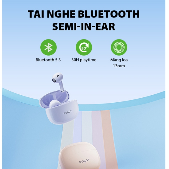 Tai nghe Bluetooth Semi-in-ear Robot Flybuds - T10S