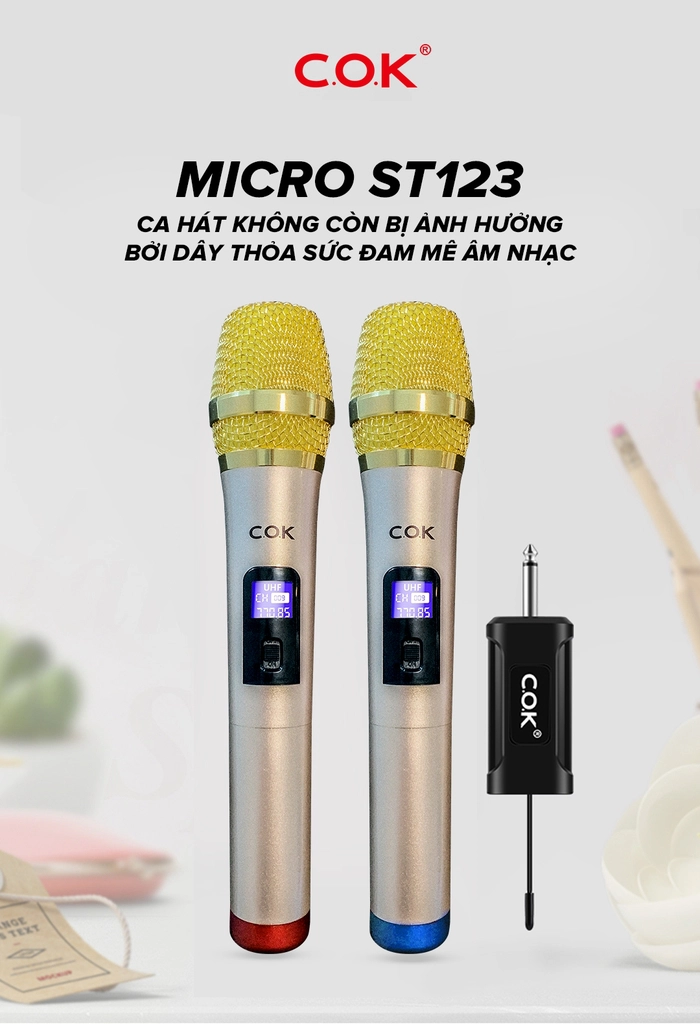 Micro Không Dây Đa Năng Karaoke C.O.K ST-123