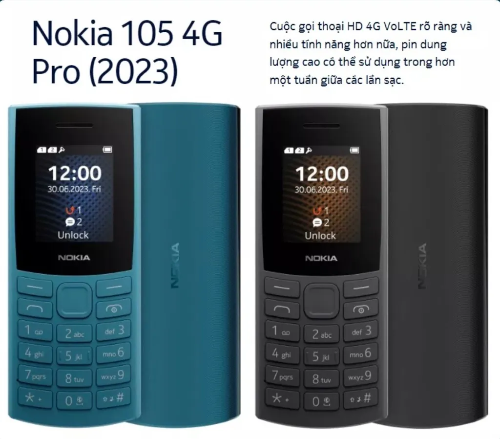 Điện thoại di động Nokia 105 4G Pro | Pin trâu, sạc nhanh - Giá tốt | vietphone.vn