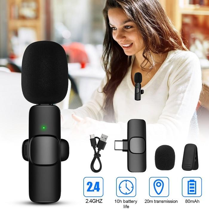 Micro Thu Âm Không Dây Cài Áo K9 Pro