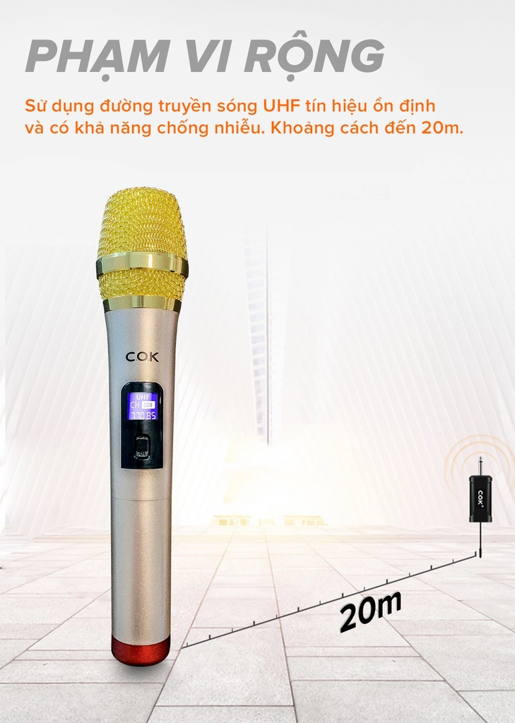 Micro Không Dây Đa Năng Karaoke C.O.K ST-123