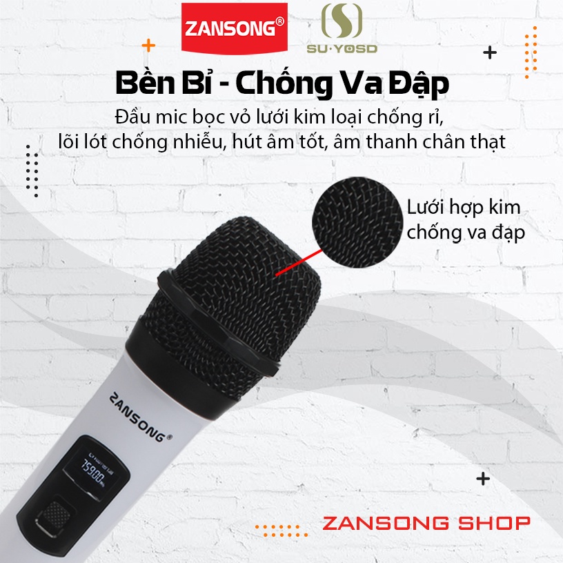 Mic karaoke không dây đa năng ZANSONG V21