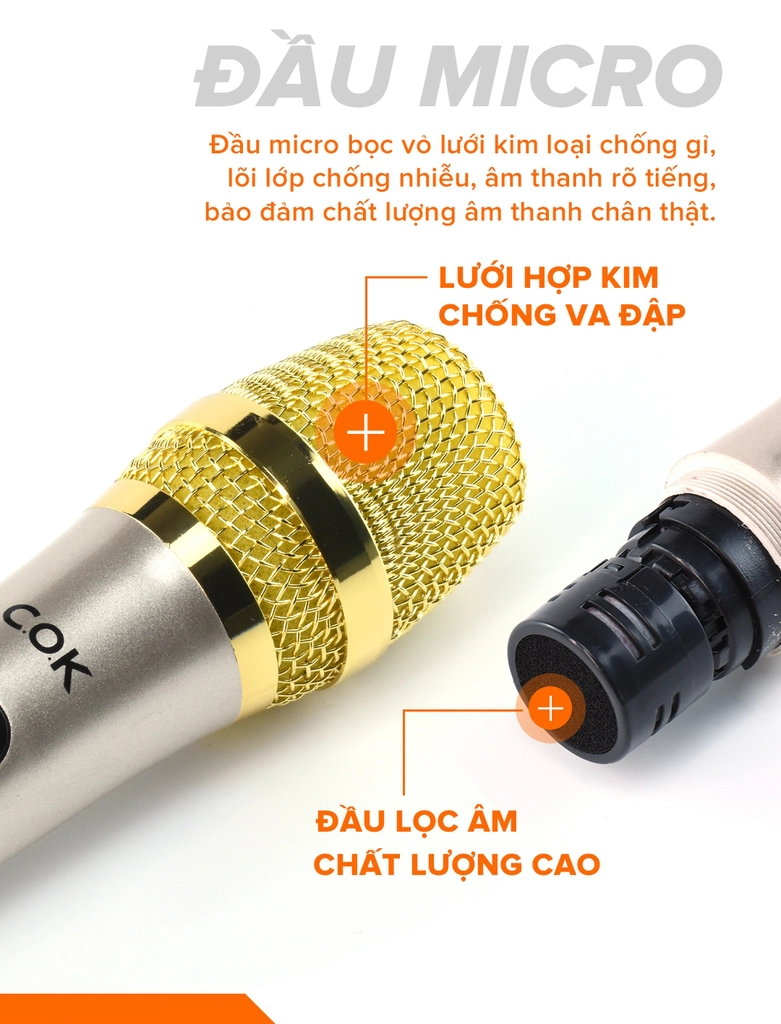 Micro Không Dây Đa Năng Karaoke C.O.K ST-123