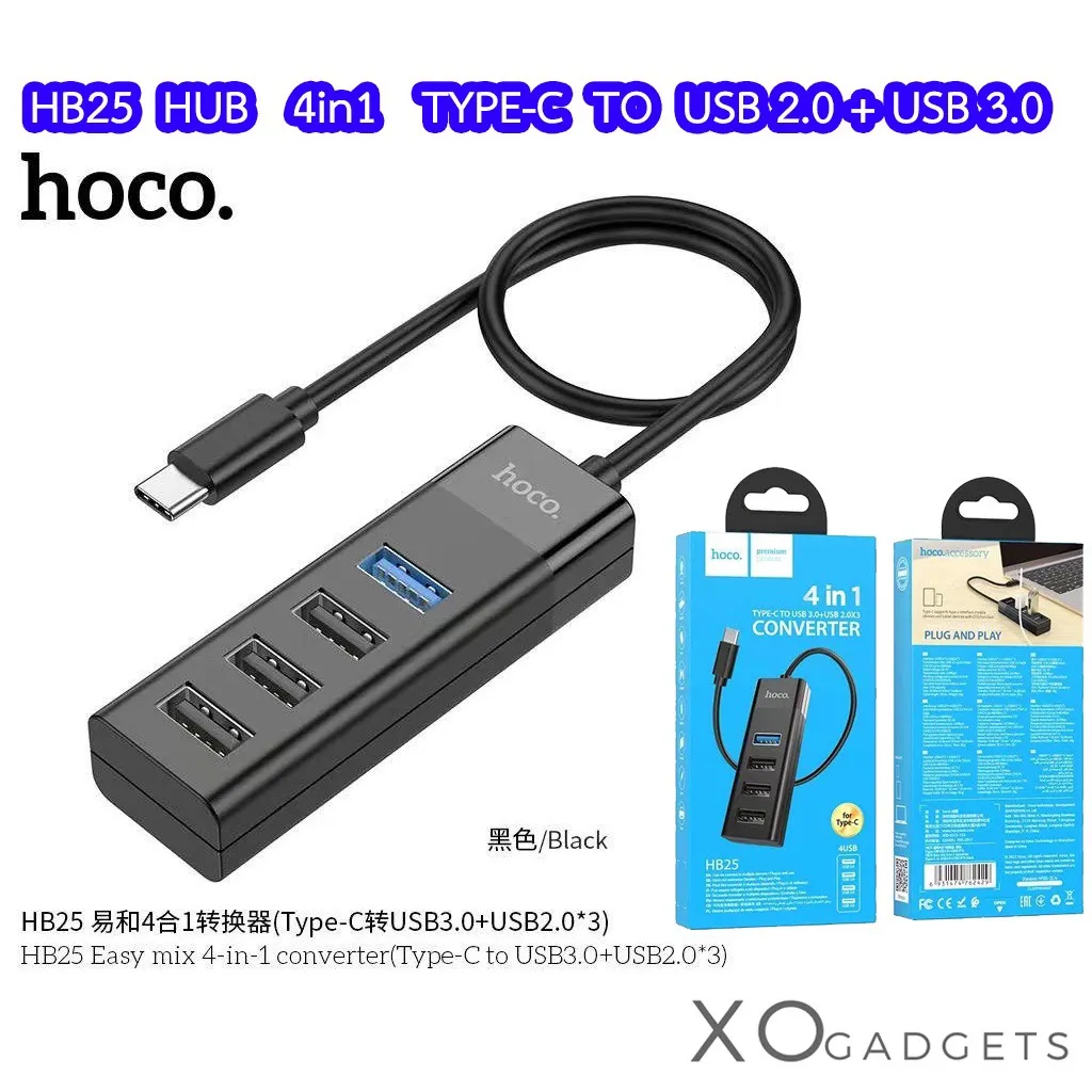 BỘ CHIA CỔNG USB 2.0 & USB 3.0 HOCO HB25  | Chính hãng - giá rẻ- chất lượng