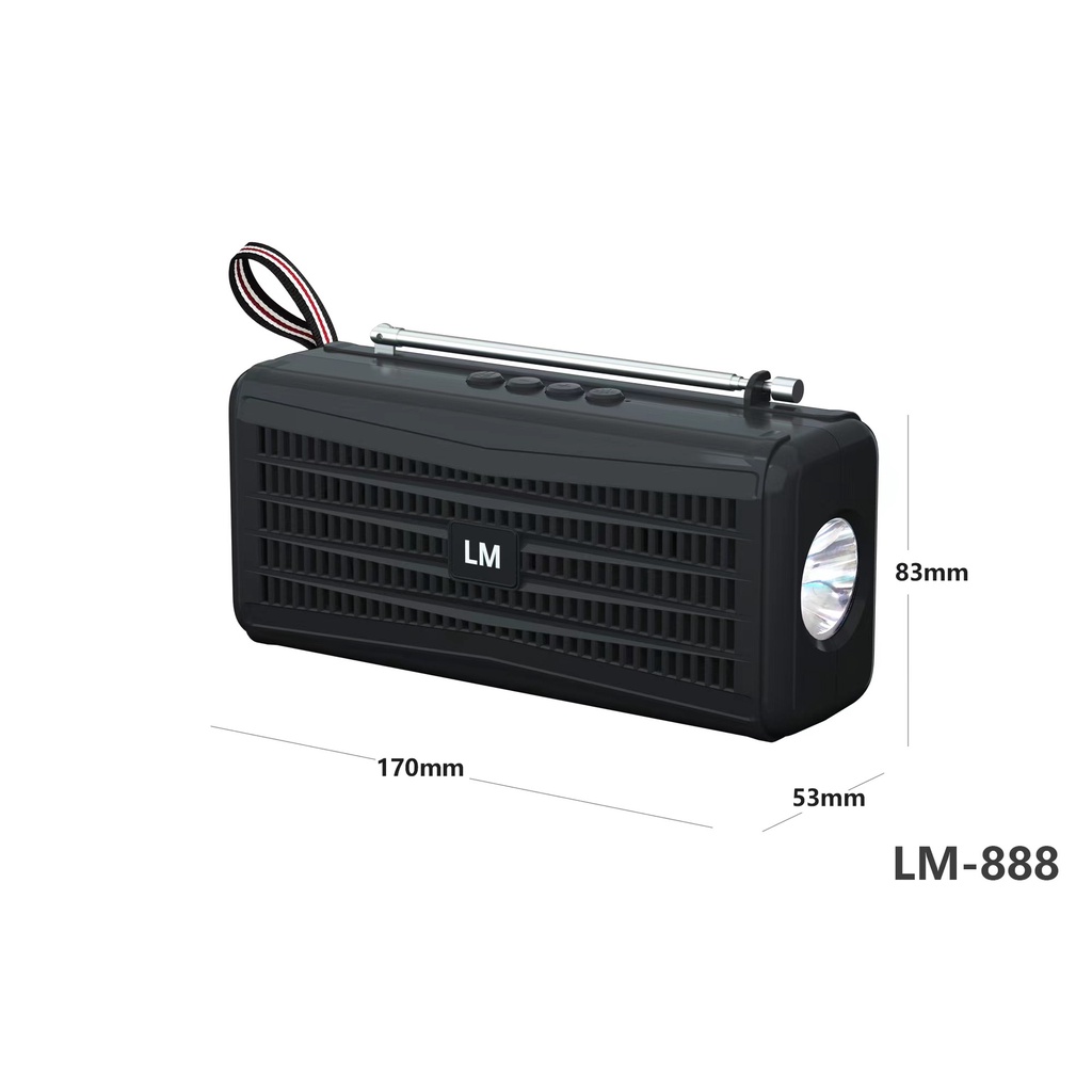 Loa bluetooth LM 888 kết hợp đài FM,AM